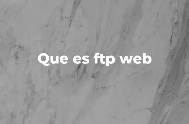 Que es Ftp Web