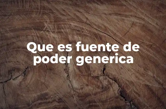 Componentes y funcionamiento de una fuente de poder genérica