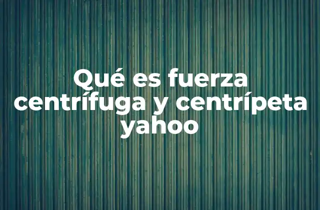 Qué es Fuerza Centrífuga y Centrípeta Yahoo 2 Las diferencias entre fuerza centrífuga y centrípeta