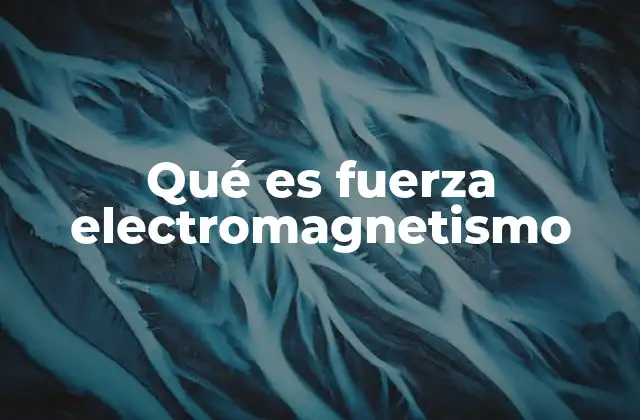 Qué es Fuerza Electromagnetismo