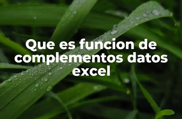Que es Funcion de Complementos Datos Excel 2 Cómo los complementos de datos enriquecen la funcionalidad de Excel
