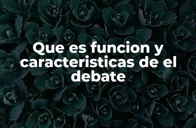 Que es Funcion y Caracteristicas de el Debate 2 La importancia del debate como herramienta de comunicación
