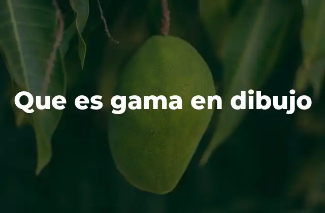 Que es Gama en Dibujo