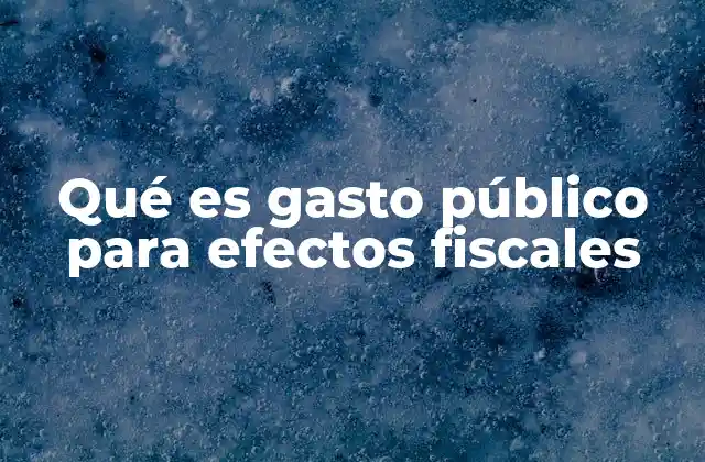 Qué es Gasto Público para Efectos Fiscales 2 El rol del gasto público en la economía y la política fiscal