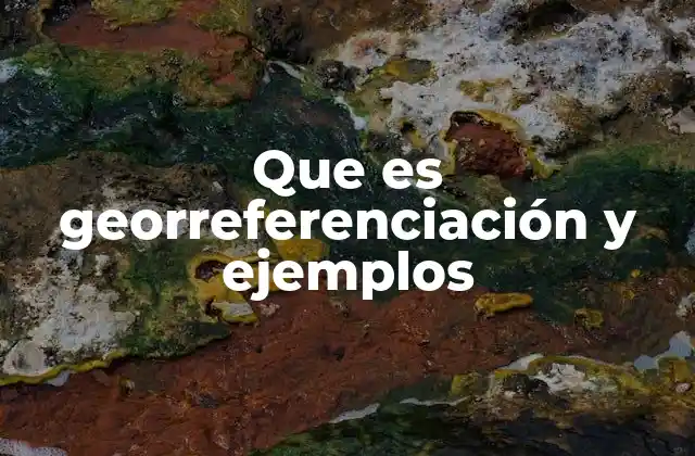 Que es Georreferenciación y Ejemplos