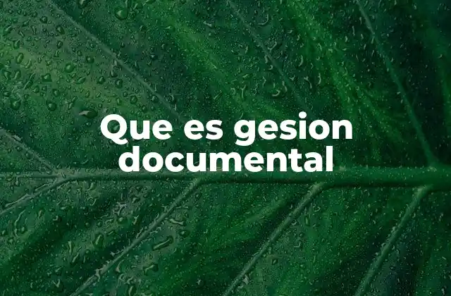 Que es Gesion Documental