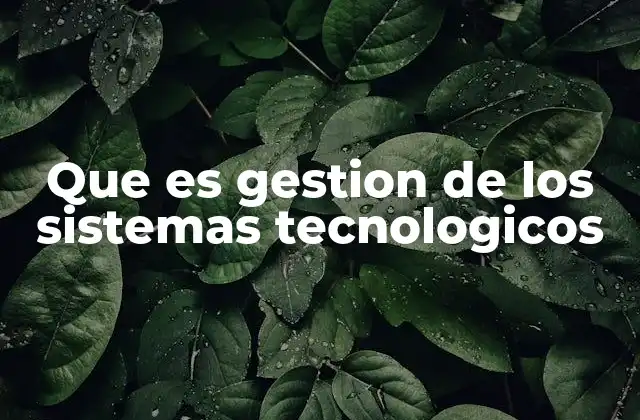 Que es Gestion de los Sistemas Tecnologicos 2 La importancia de una estrategia digital en la gestión tecnológica