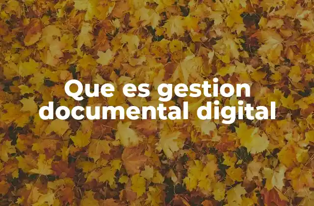 Que es Gestion Documental Digital