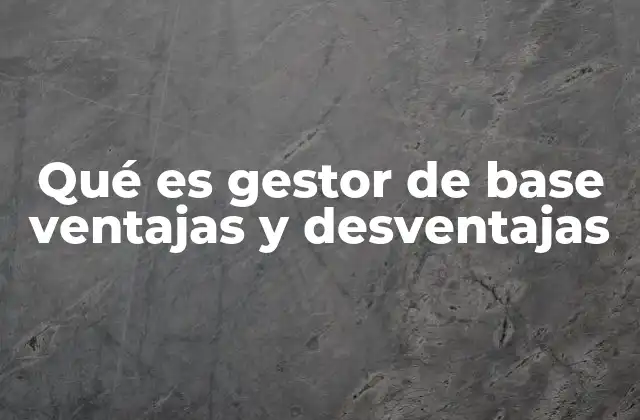 La importancia de los gestores de base de datos en la gestión empresarial