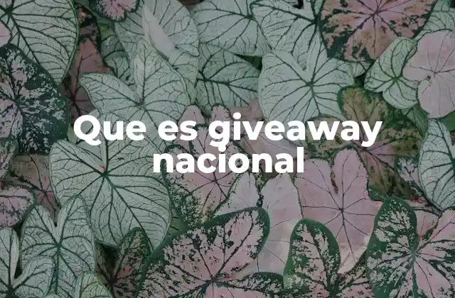 Que es Giveaway Nacional