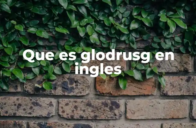 Que es Glodrusg en Ingles