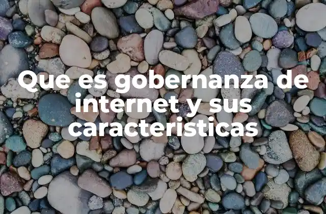Que es Gobernanza de Internet y Sus Caracteristicas