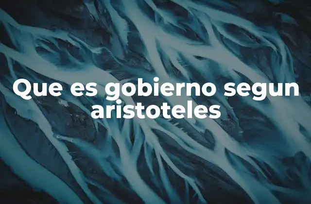 Que es Gobierno Segun Aristoteles