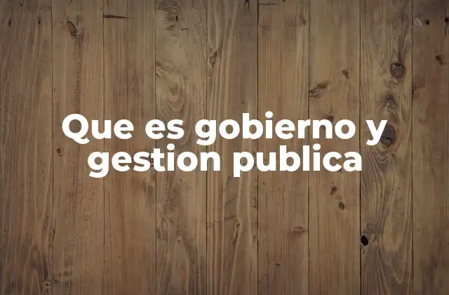 El papel del gobierno y la gestión pública en el desarrollo social