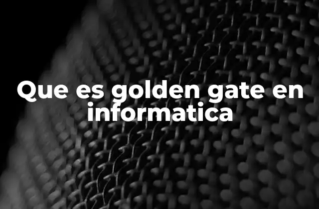 Que es Golden Gate en Informatica