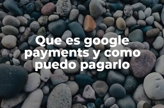Que es Google Payments y como Puedo Pagarlo