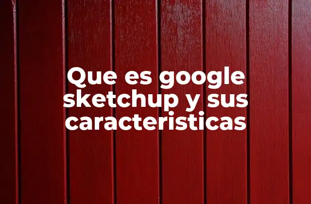 Que es Google Sketchup y Sus Caracteristicas