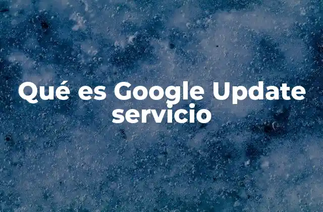 Qué es Google Update Servicio