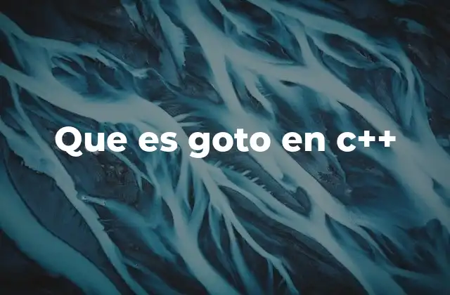 Que es Goto en C++