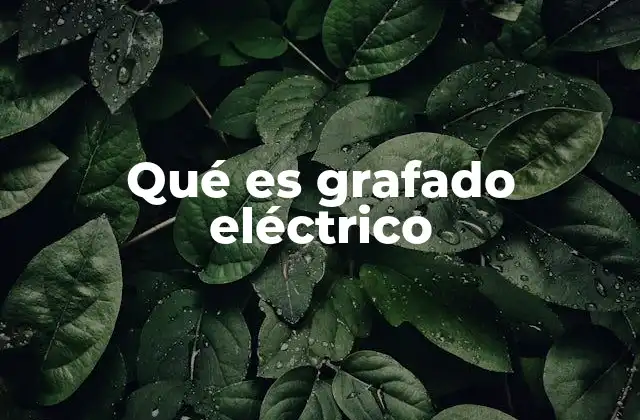 Qué es Grafado Eléctrico