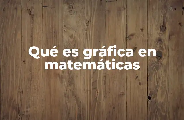Qué es Gráfica en Matemáticas