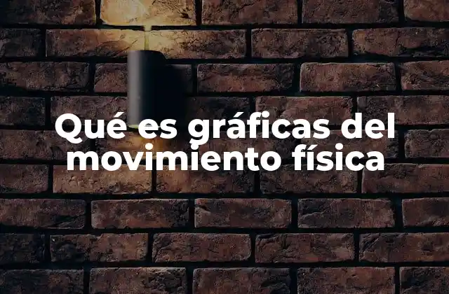Qué es Gráficas Del Movimiento Física