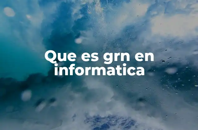 Que es Grn en Informatica