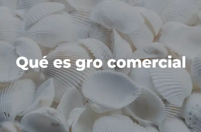 Qué es Gro Comercial
