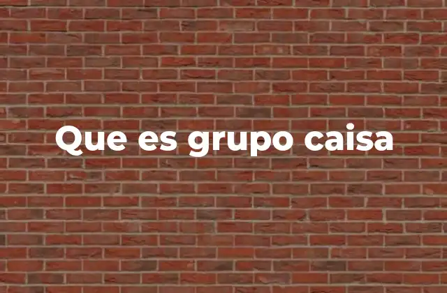 Que es Grupo Caisa