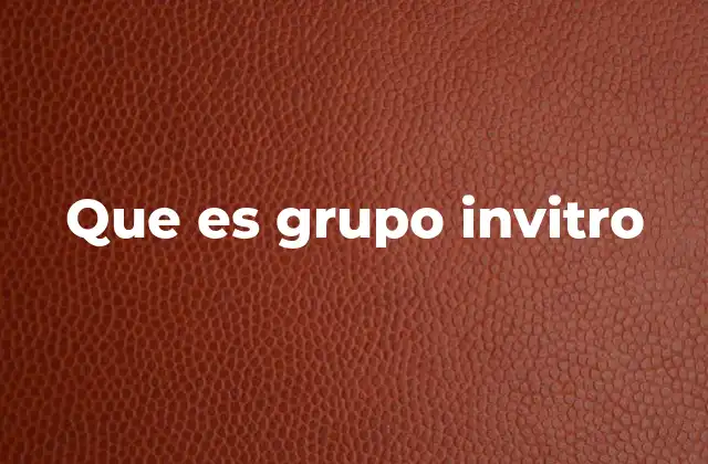 Que es Grupo Invitro