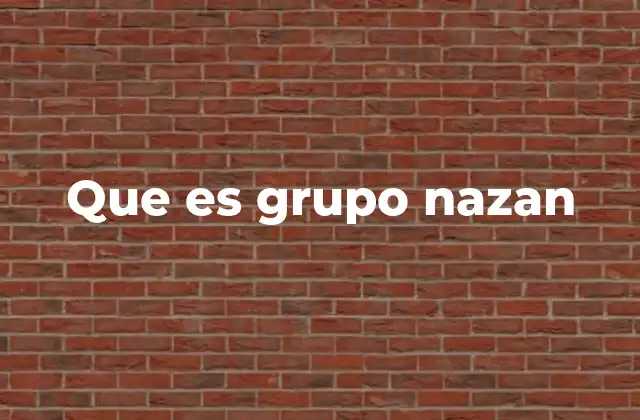 Que es Grupo Nazan
