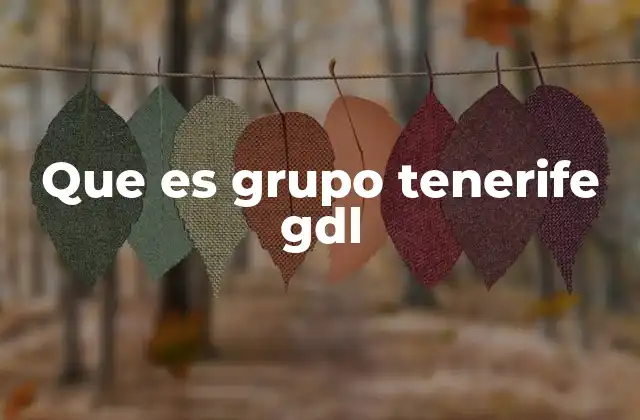 Que es Grupo Tenerife Gdl