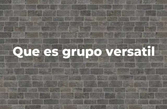 Que es Grupo Versatil