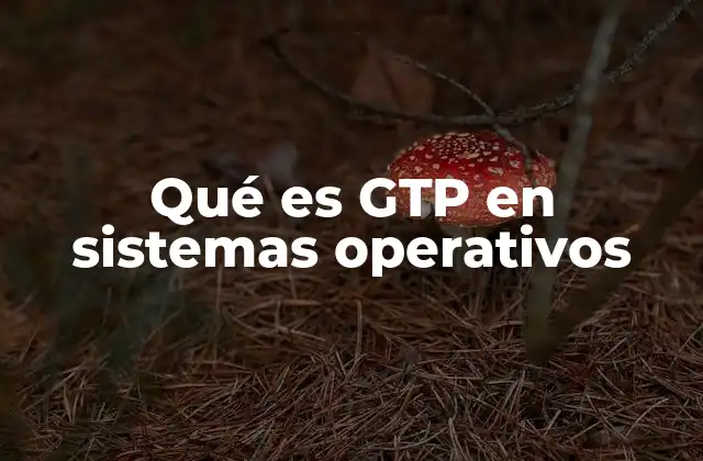 Qué es Gtp en Sistemas Operativos
