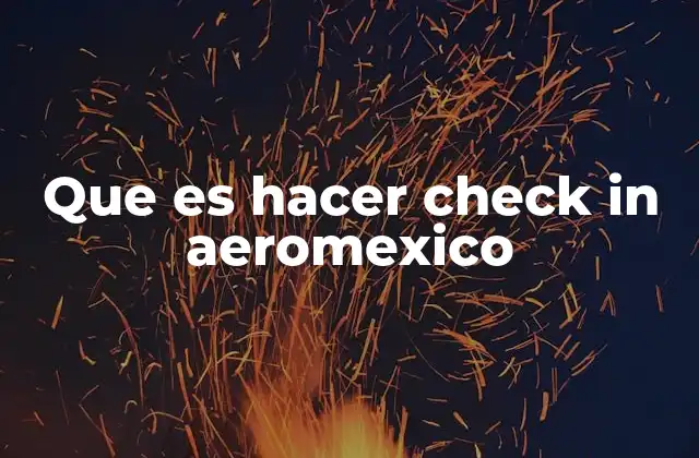Que es Hacer Check In Aeromexico