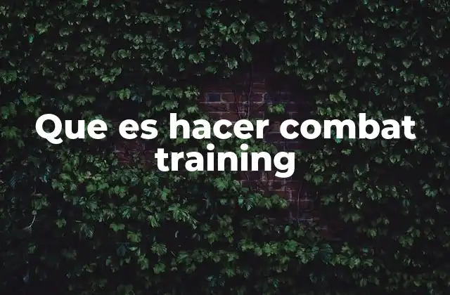 Que es Hacer Combat Training