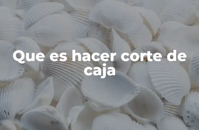 Que es Hacer Corte de Caja 2 La importancia de verificar movimientos financieros