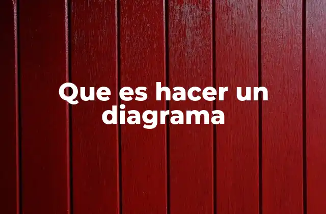 Que es Hacer un Diagrama