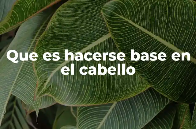 Que es Hacerse Base en el Cabello 2 Ventajas de hacerse base en el cabello