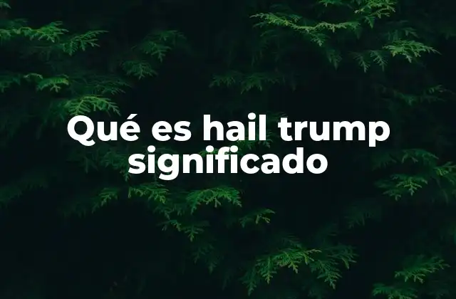 Qué es Hail Trump Significado