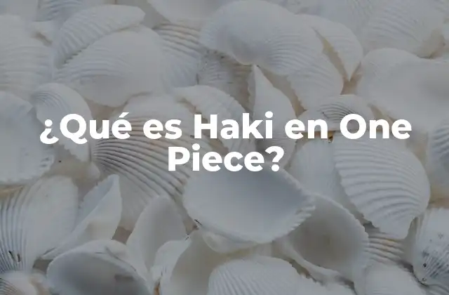¿qué es Haki en One Piece?