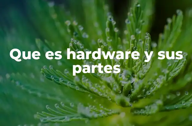 Que es Hardware y Sus Partes