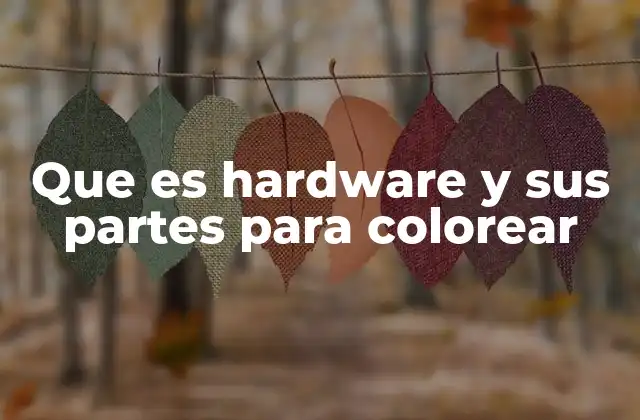Que es Hardware y Sus Partes para Colorear