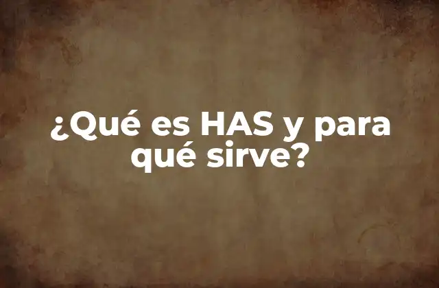 ¿qué es Has y para Qué Sirve?
