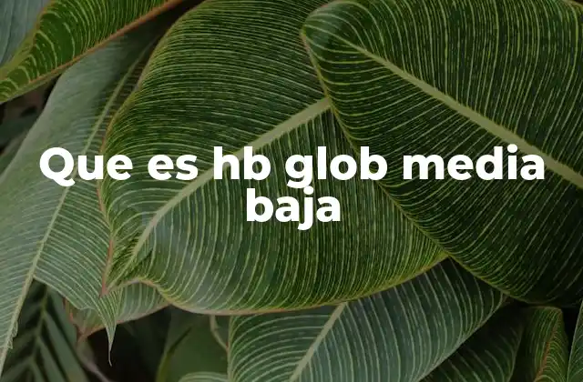 Importancia del análisis de HB Glob Media en diagnóstico
