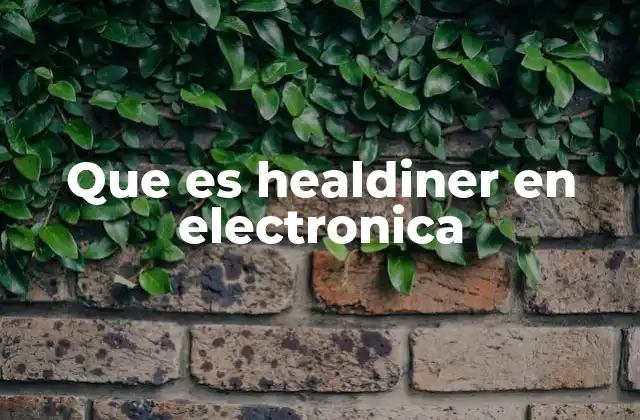 Que es Healdiner en Electronica