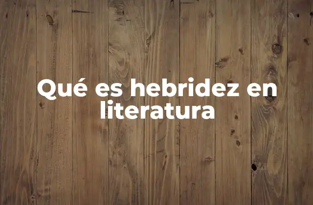 Qué es Hebridez en Literatura