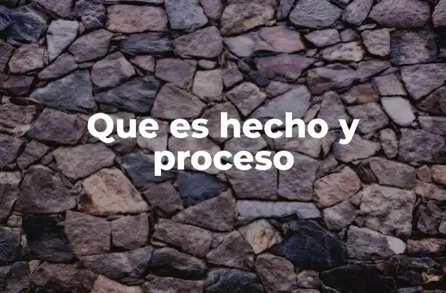 Que es Hecho y Proceso 2 La importancia de diferenciar entre hechos y procesos en la toma de decisiones