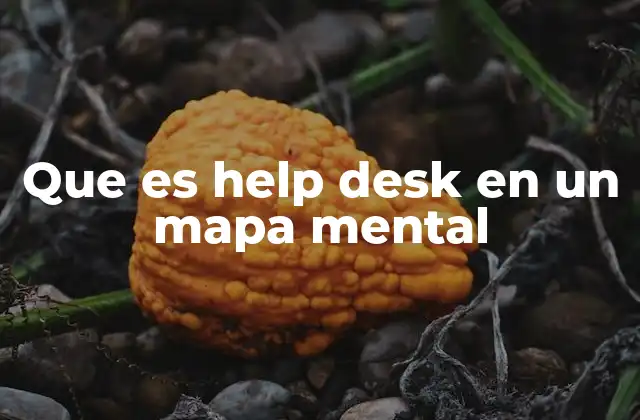 Que es Help Desk en un Mapa Mental