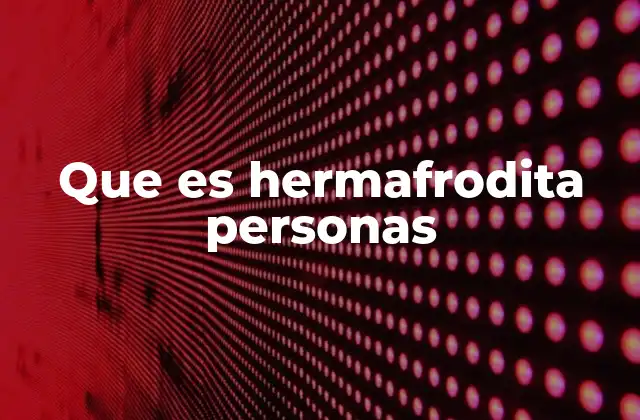 Características que definen a una persona intersexual